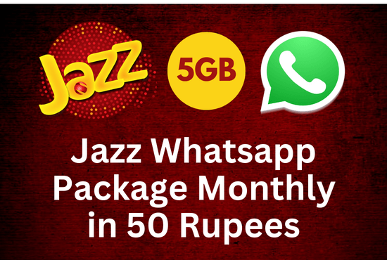 Jazz Whatsapp Package Monthly in 50 Rupees