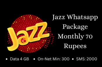 Jazz Whatsapp Package Monthly 70 Rupees Code 2024